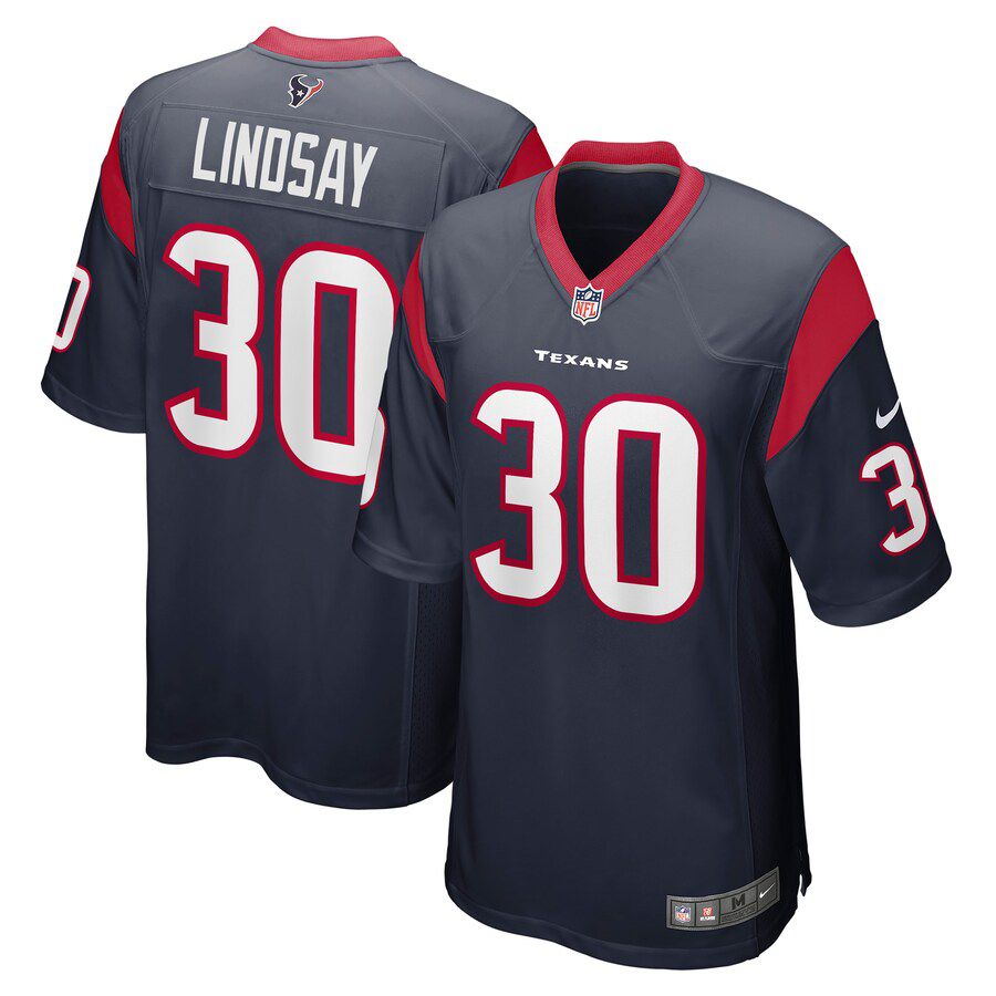 Men Houston Texans 30 Phillip Lindsay Nike Navy Game NFL Jersey